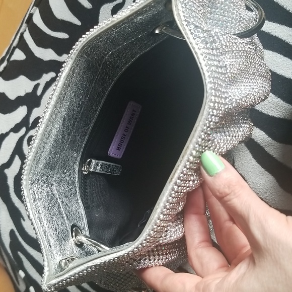 House of want Chill Framed Clutch in diamante - Picture 6 of 7